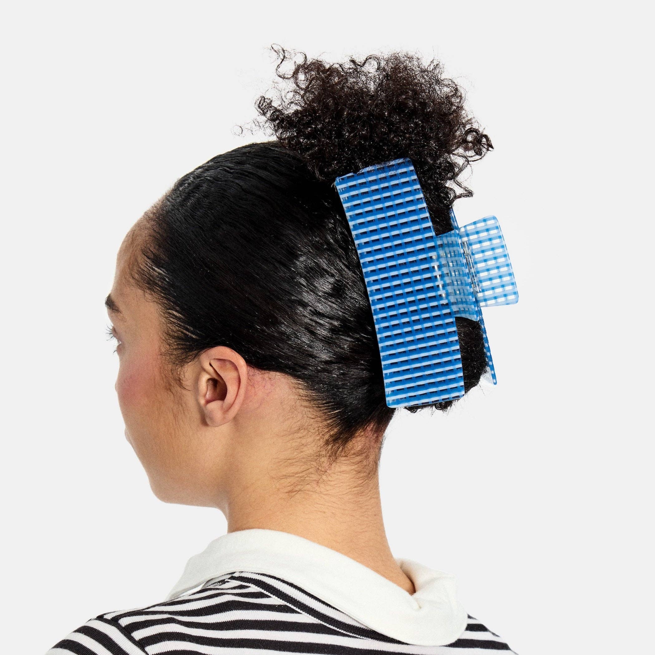 CHUNKS - Jumbo Box Claw in Blue Lattice