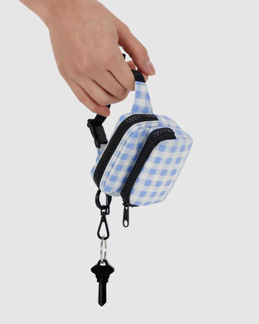 BAGGU - Fanny Pack Charm - Light Blue Gingham