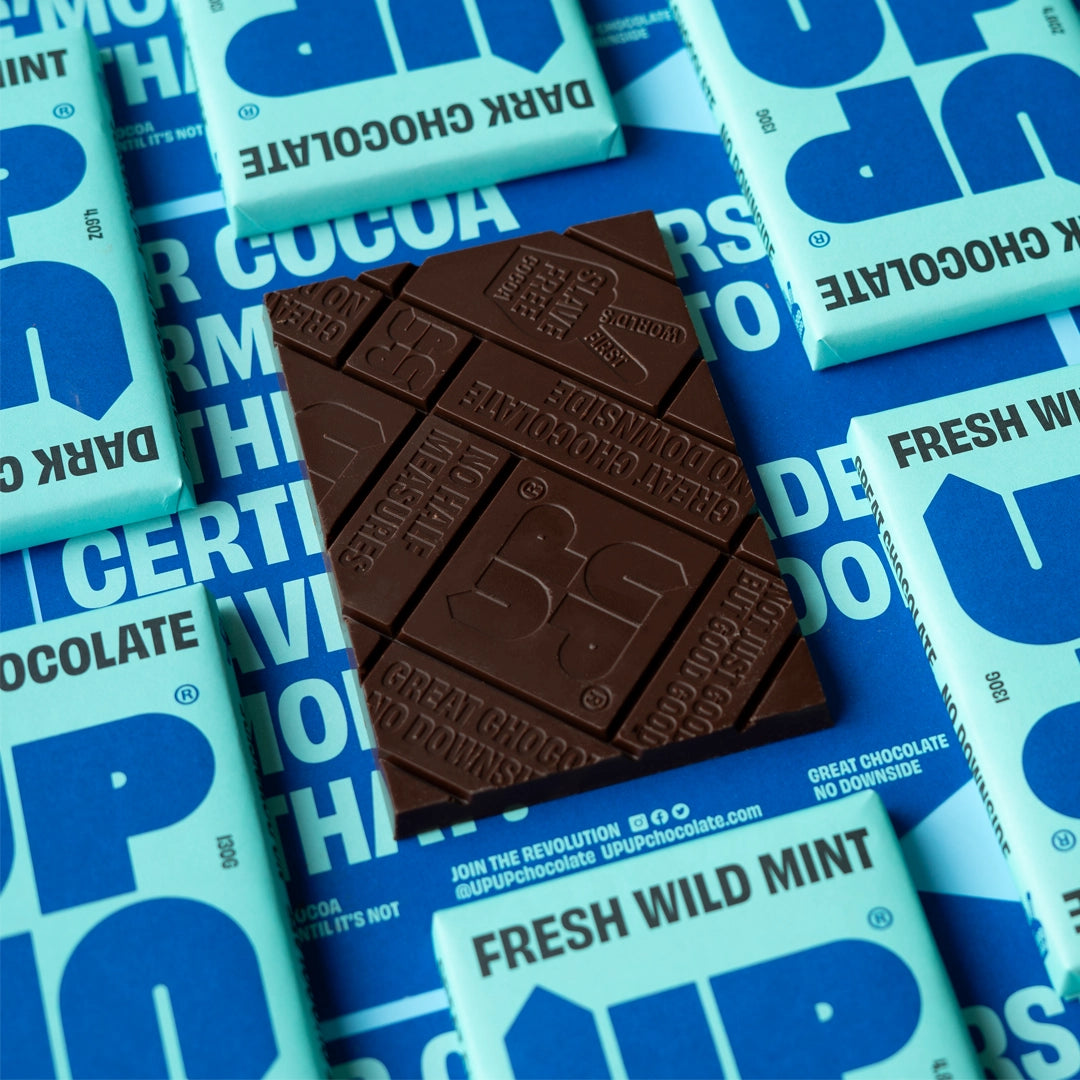 UP-UP CHOCOLATE - Wild Mint Dark Chocolate Bar 120G