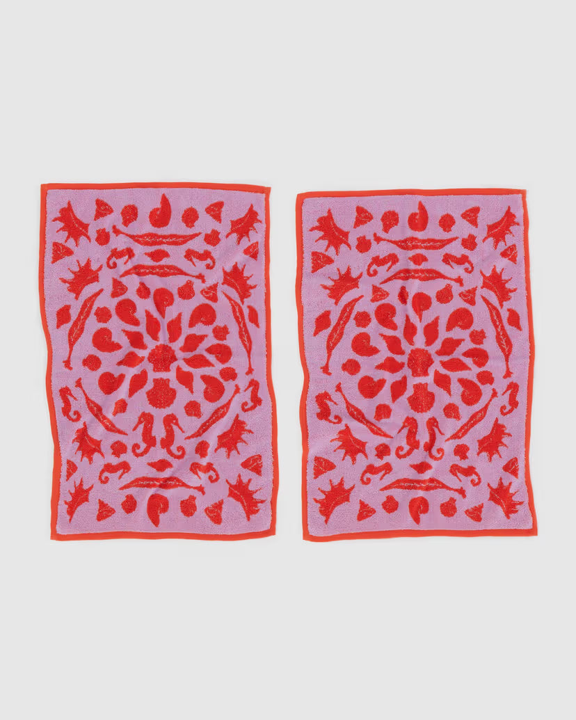 BAGGU - Hand Towel Set of 2 - Sea Shells