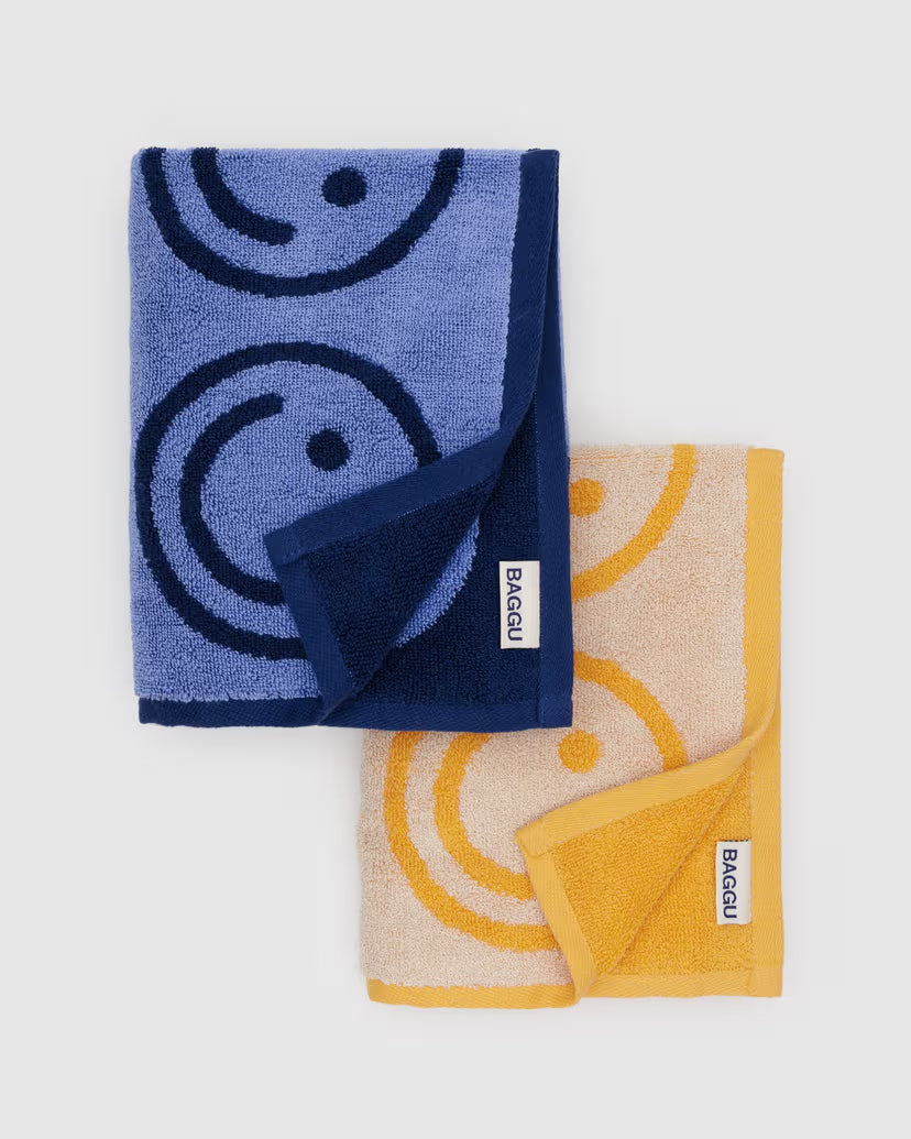 BAGGU - Hand Towel Set of 2 - Happy Blue Marigold