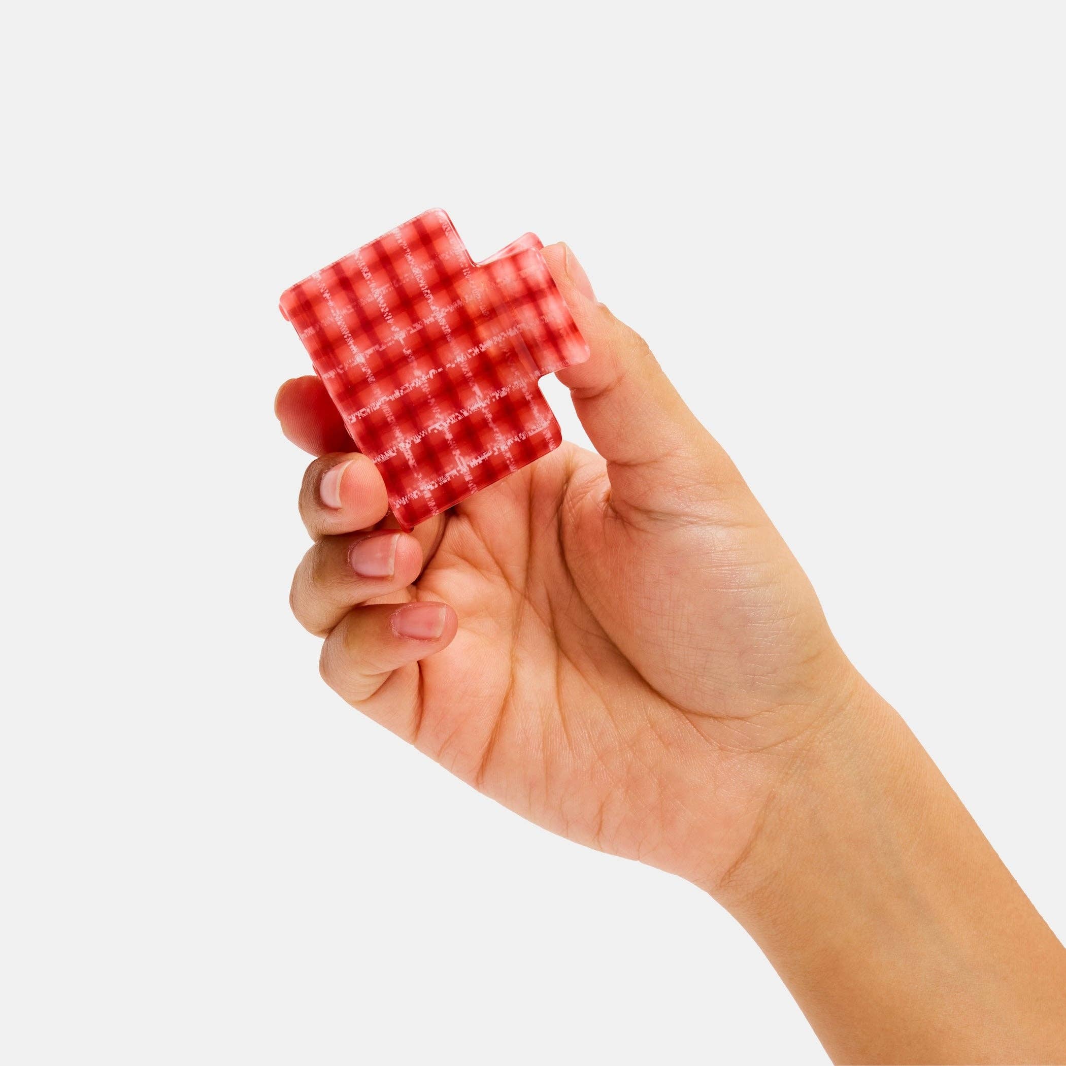 CHUNKS - Midi Box Claw in Red Plaid