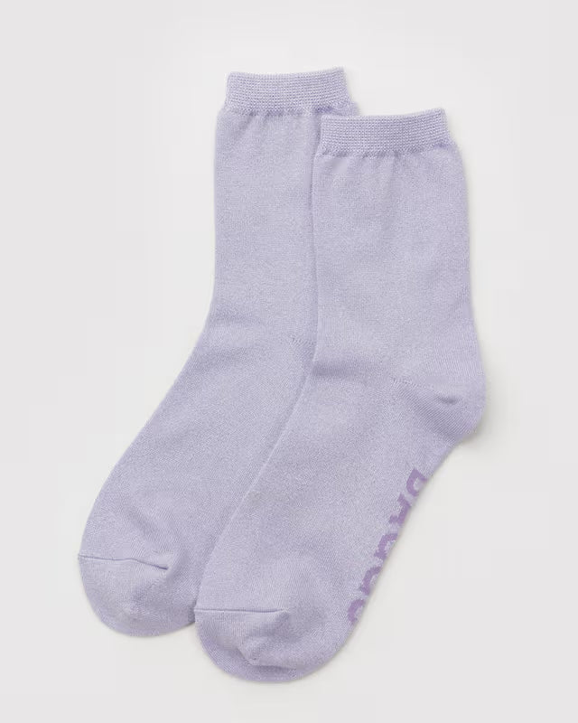 BAGGU Crew Sock - Lilac Metallic