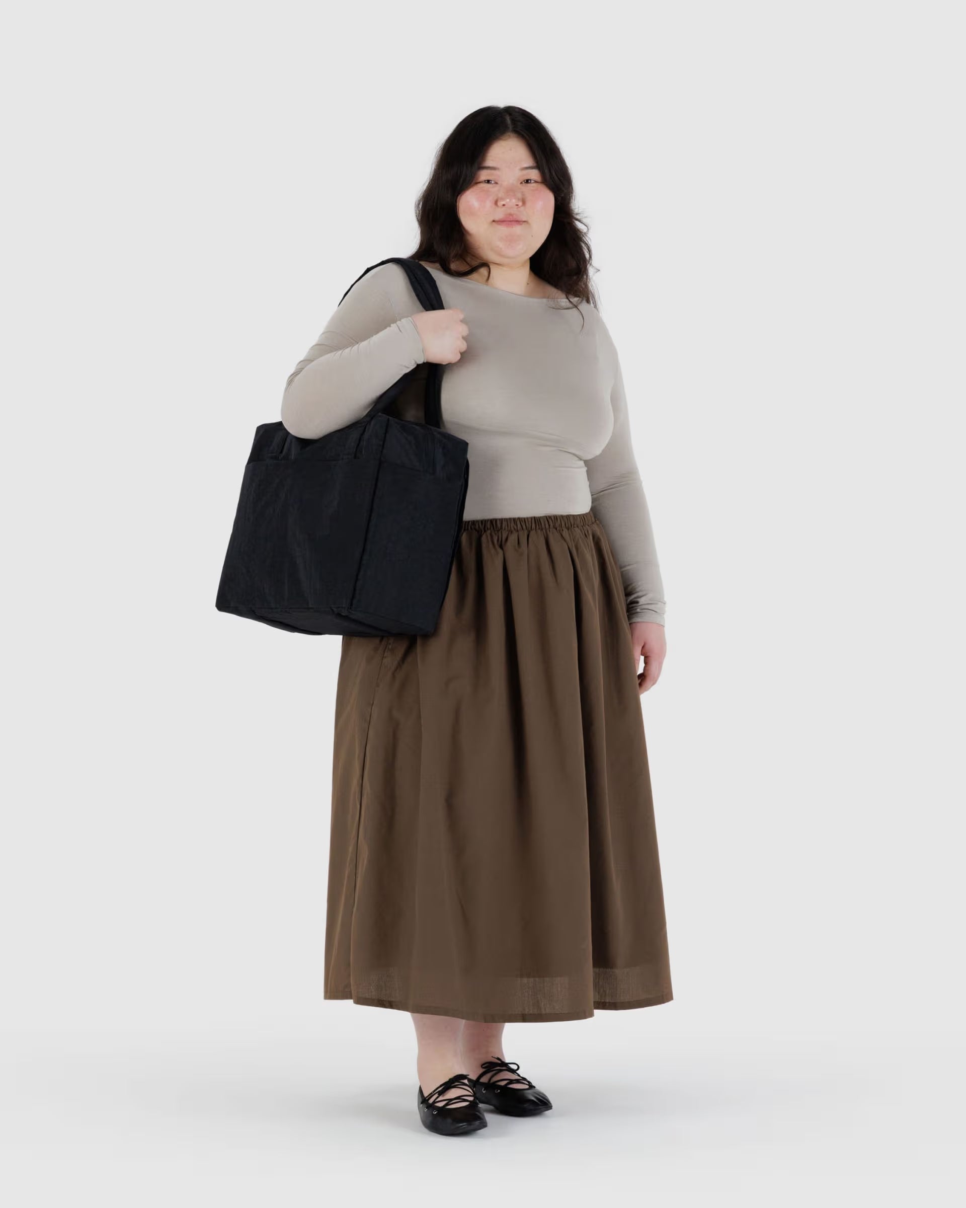 BAGGU - Small Cloud Carry On - Green Star Plaid