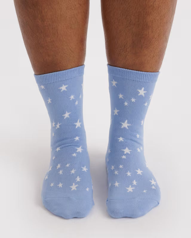 BAGGU Crew Sock - Blue Star