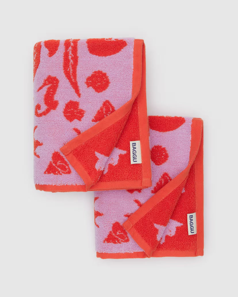 BAGGU - Hand Towel Set of 2 - Sea Shells