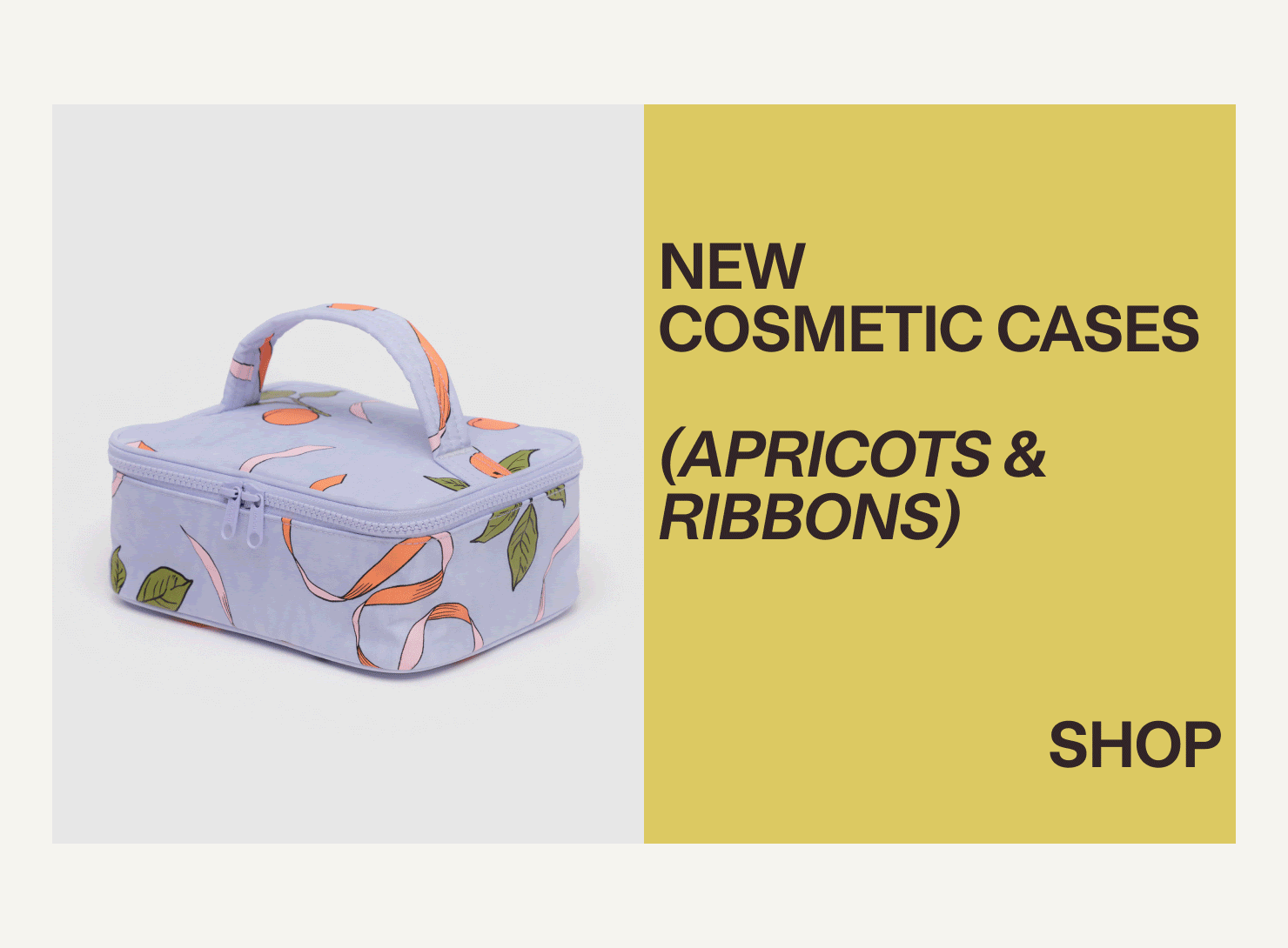 BAGGU - Small Cosmetic Case- Apricots & Ribbons
