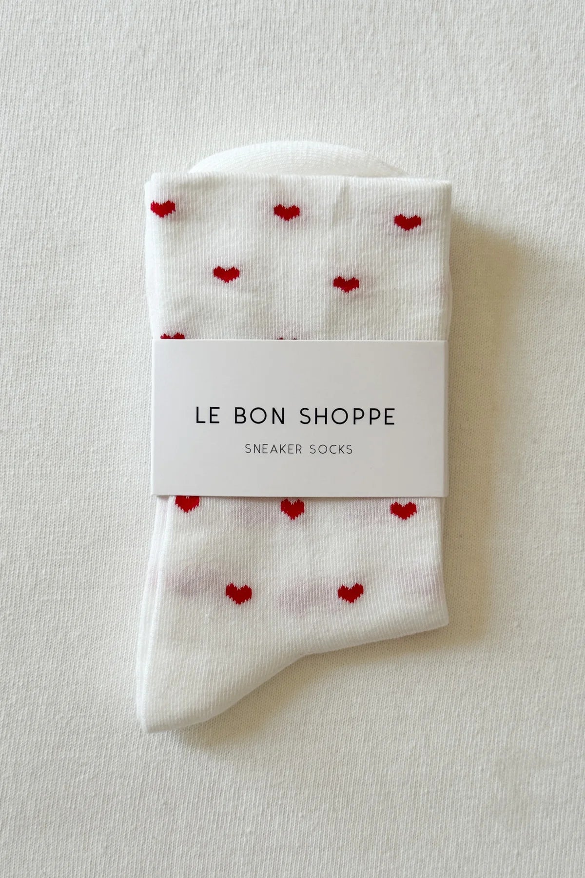 LE BON SHOPPE - Sneaker Socks - Heart - white/red