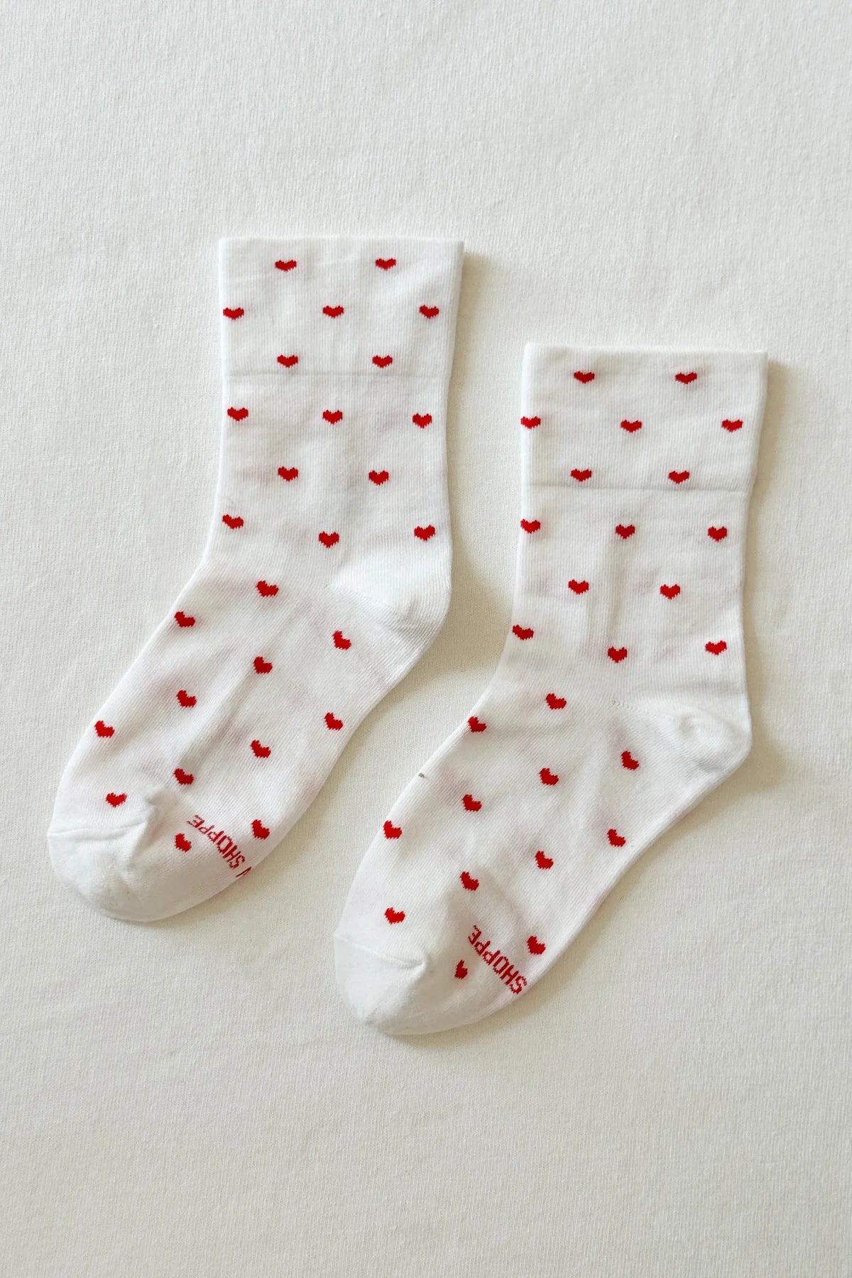 LE BON SHOPPE - Sneaker Socks - Heart - white/red