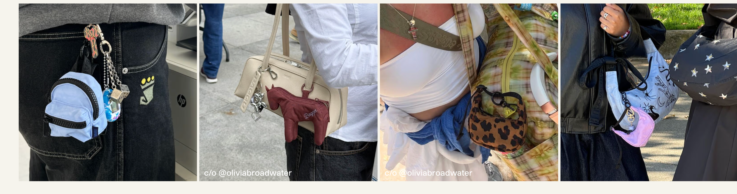 BAGGU - Fanny Pack Charm -Pink Star Plaid