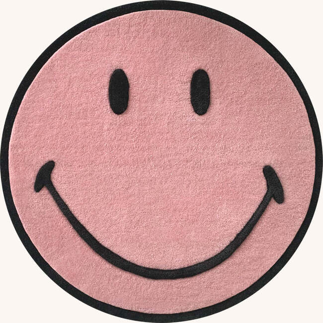 MAISON DEUX - Smiley Floor Rug - Pink