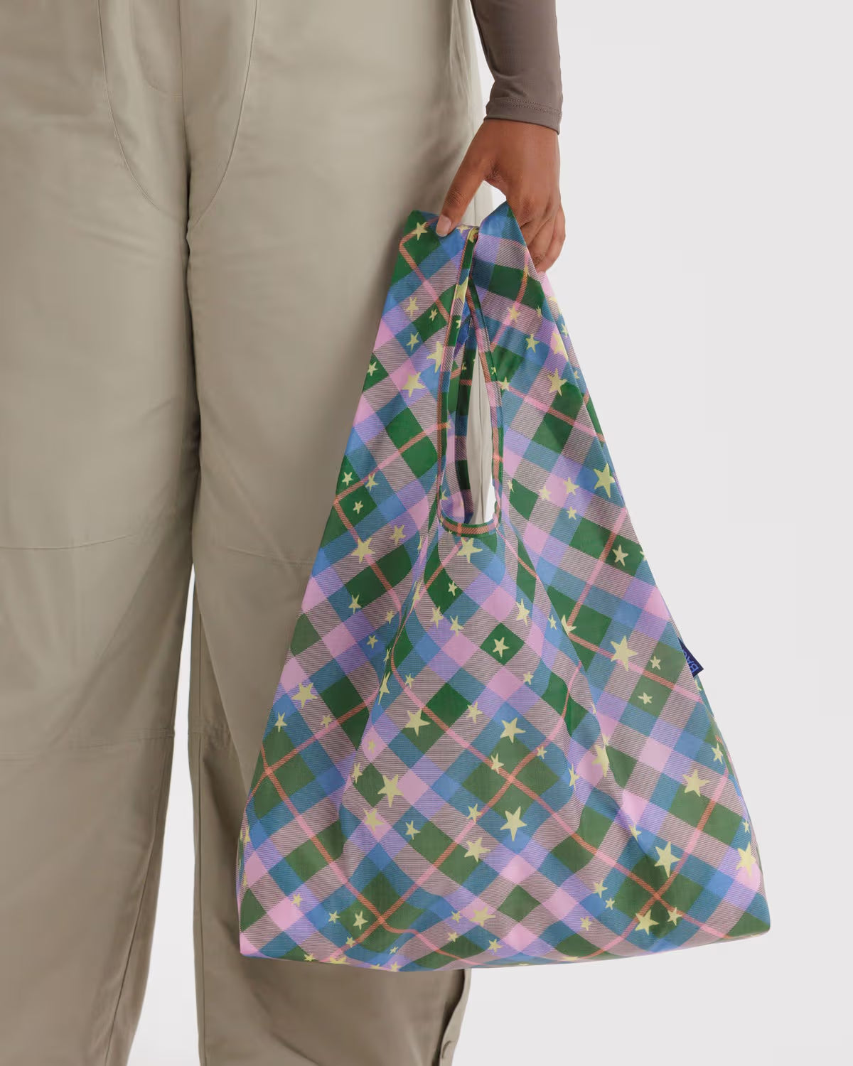BAGGU - Standard Bag - Green Star Plaid