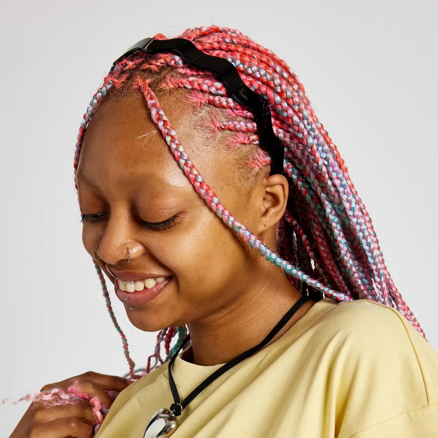 CHUNKS Wavy Headband in Black