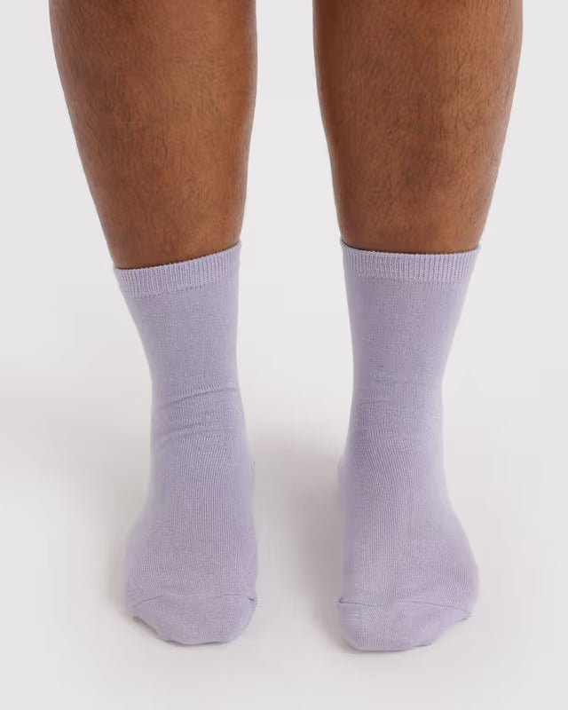 BAGGU Crew Sock - Lilac Metallic