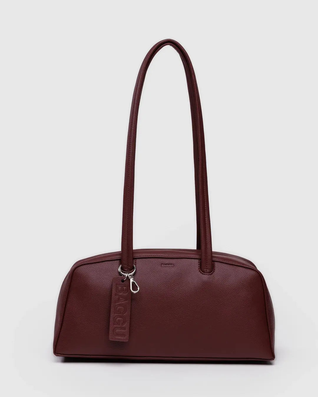 BAGGU - Recycled Leather Bowler Bag - Mahogany