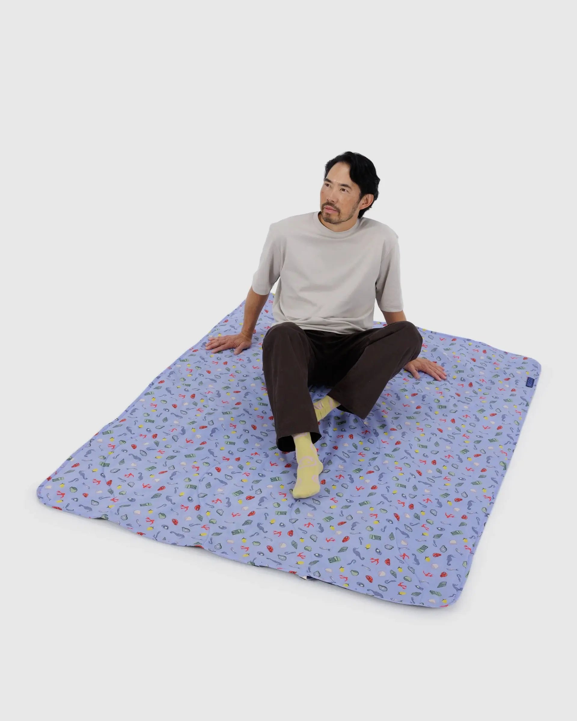 BAGGU Puffy Picnic Blanket - Sea Charms