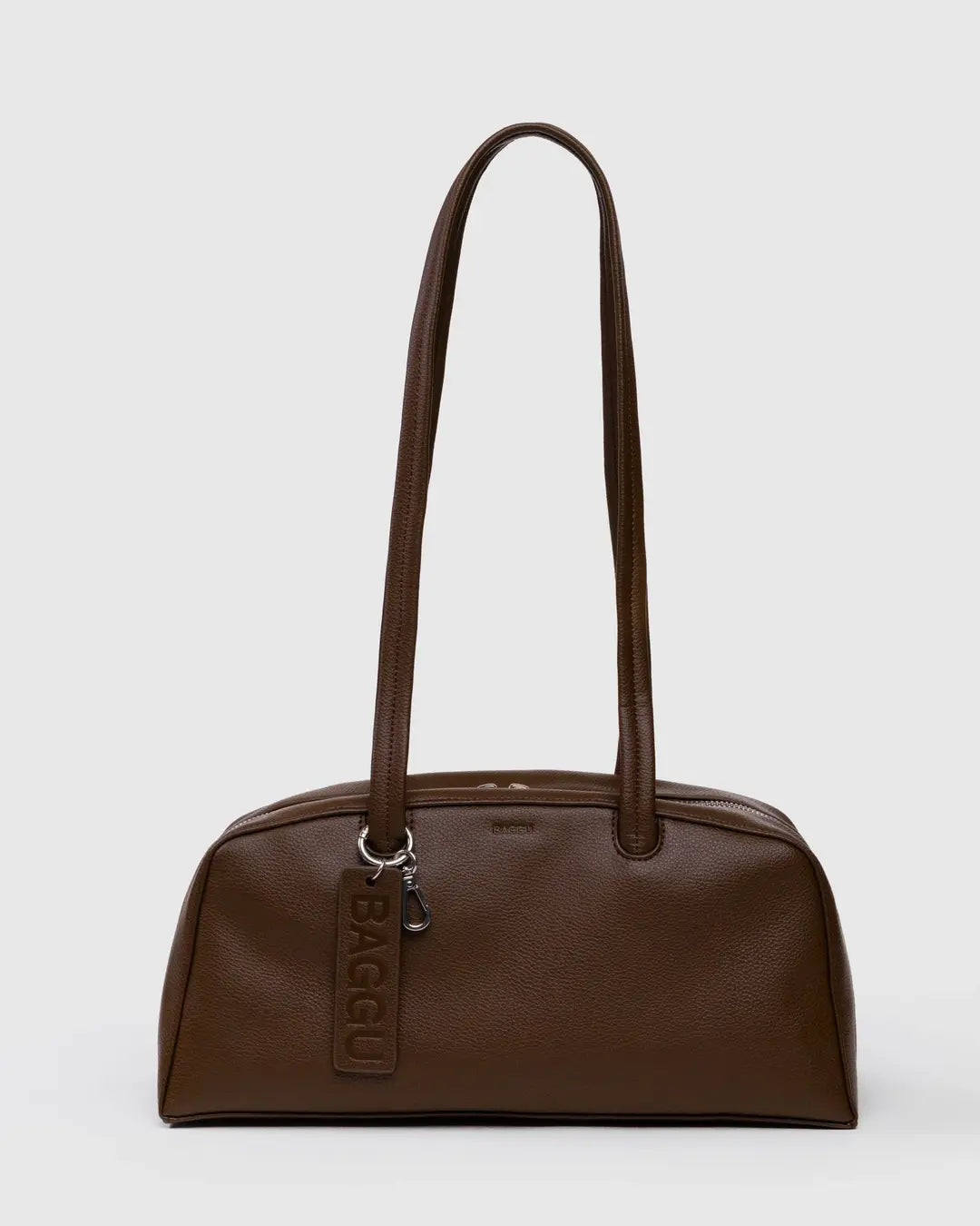 BAGGU - Recycled Leather Bowler Bag - Brown