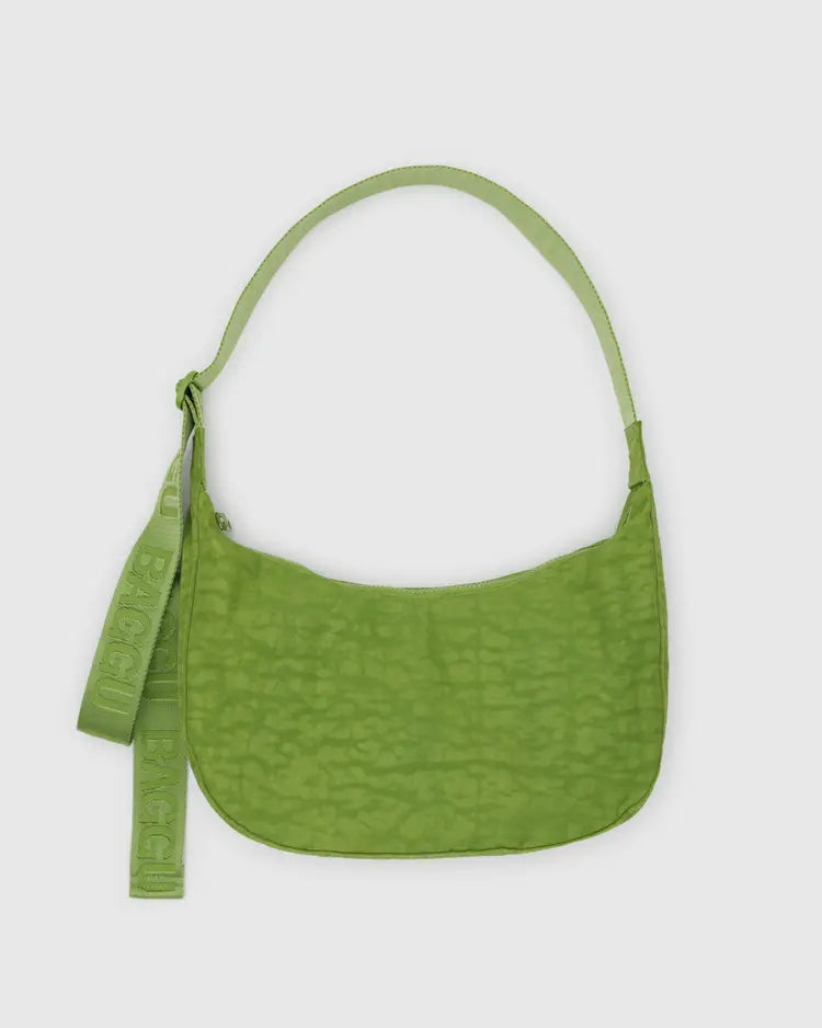 BAGGU | Medium Nylon Crescent - Green Juice