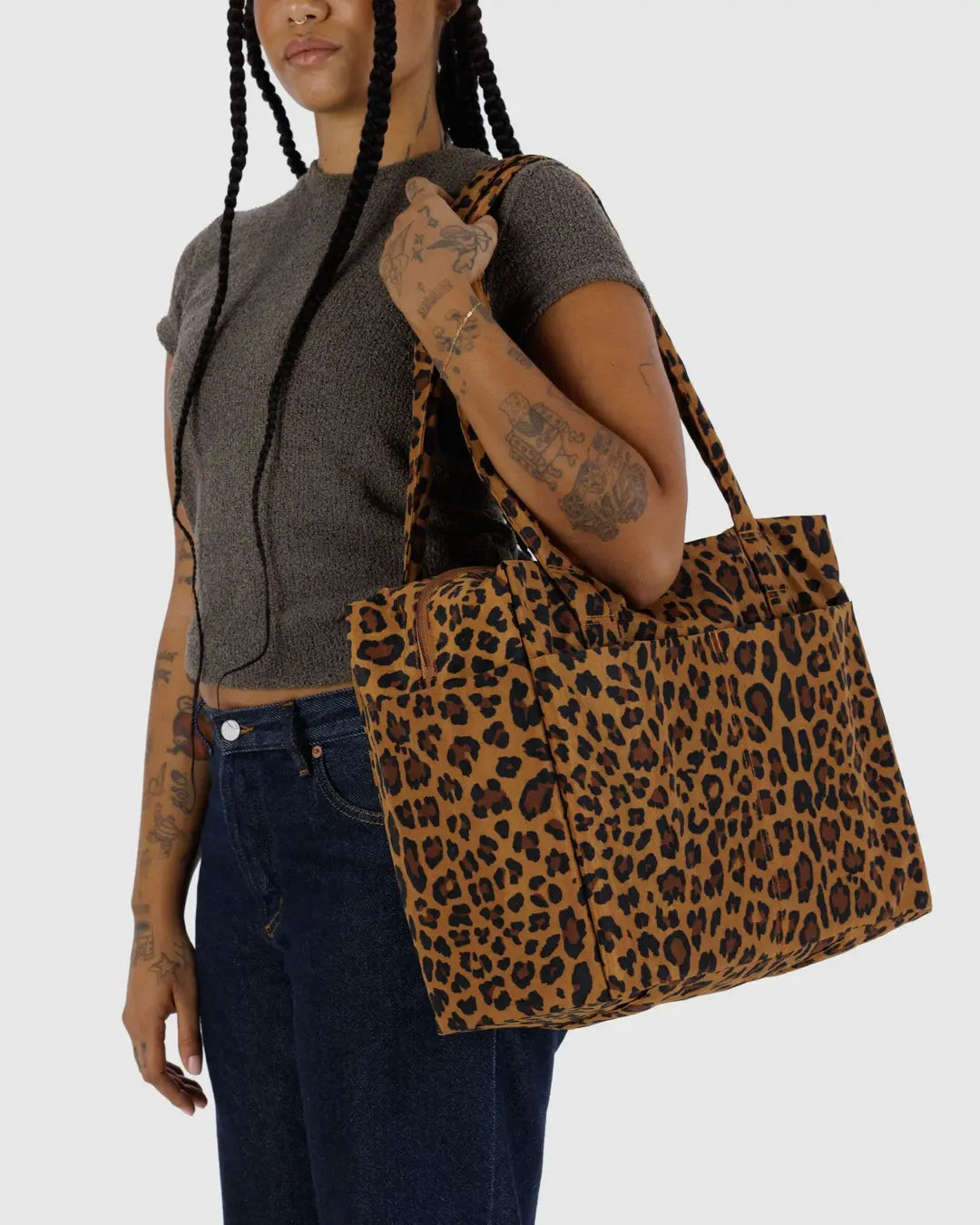 BAGGU - Small Cloud Carry On - Leopard
