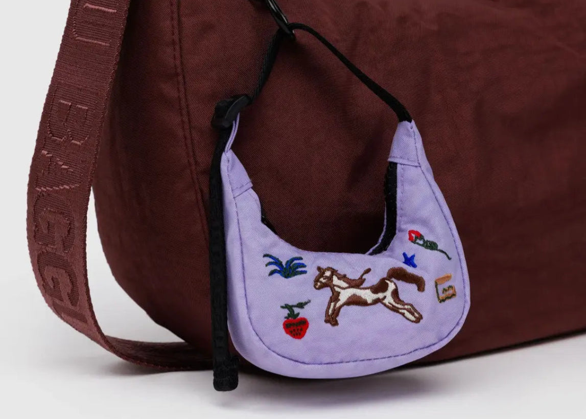 BAGGU - Crescent Bag Charm - Embroidered Pony