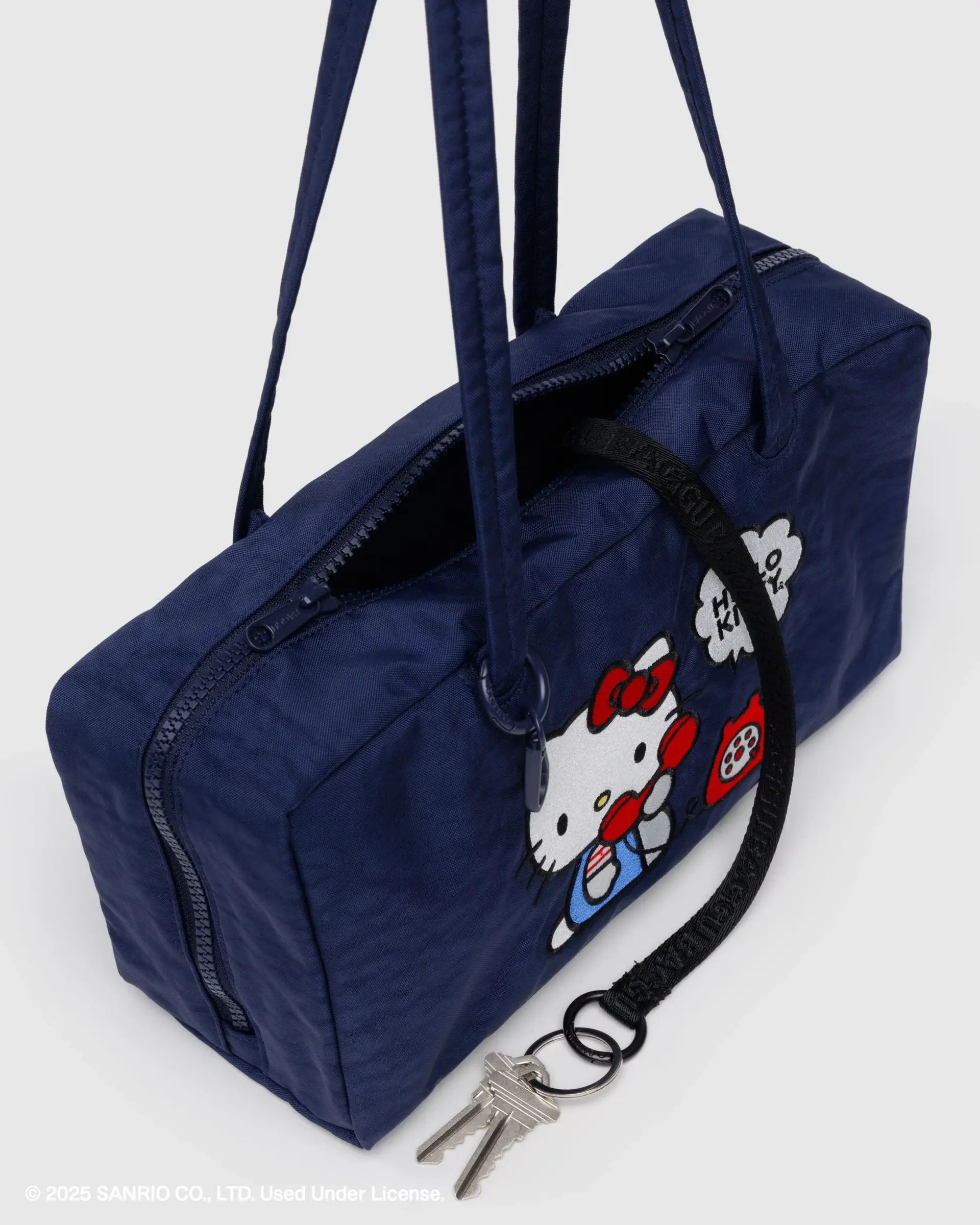 BAGGU - Nylon Bowler Bag - Embroidered Hello Kitty Phone