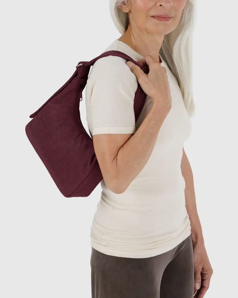 BAGGU - Mini Nylon shoulder bag - Mahogany