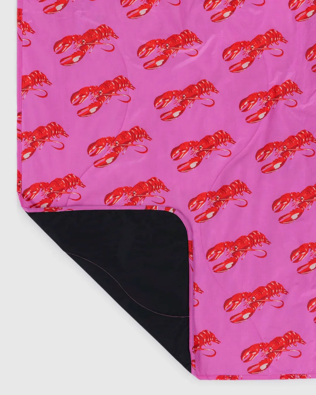 BAGGU Puffy Picnic Blanket - Pink Lobster