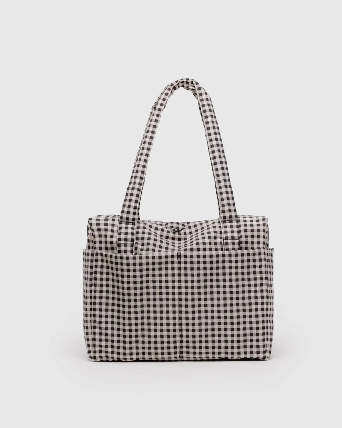 BAGGU - Small Cloud Carry On - Black & White Gingham
