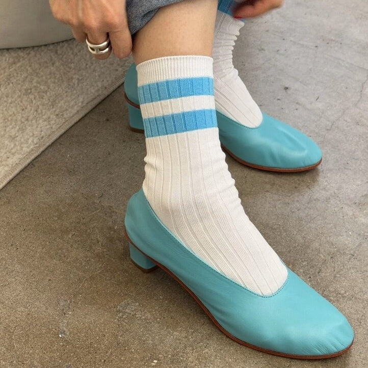 LE BON SHOPPE - Her Socks - Blue Stripe