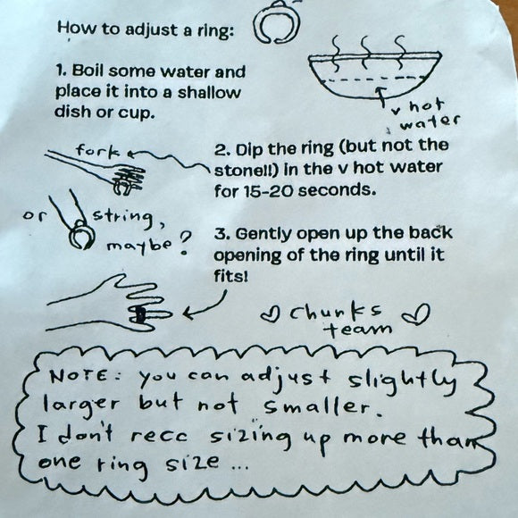 CHUNKS Acetate Adjustable Ring