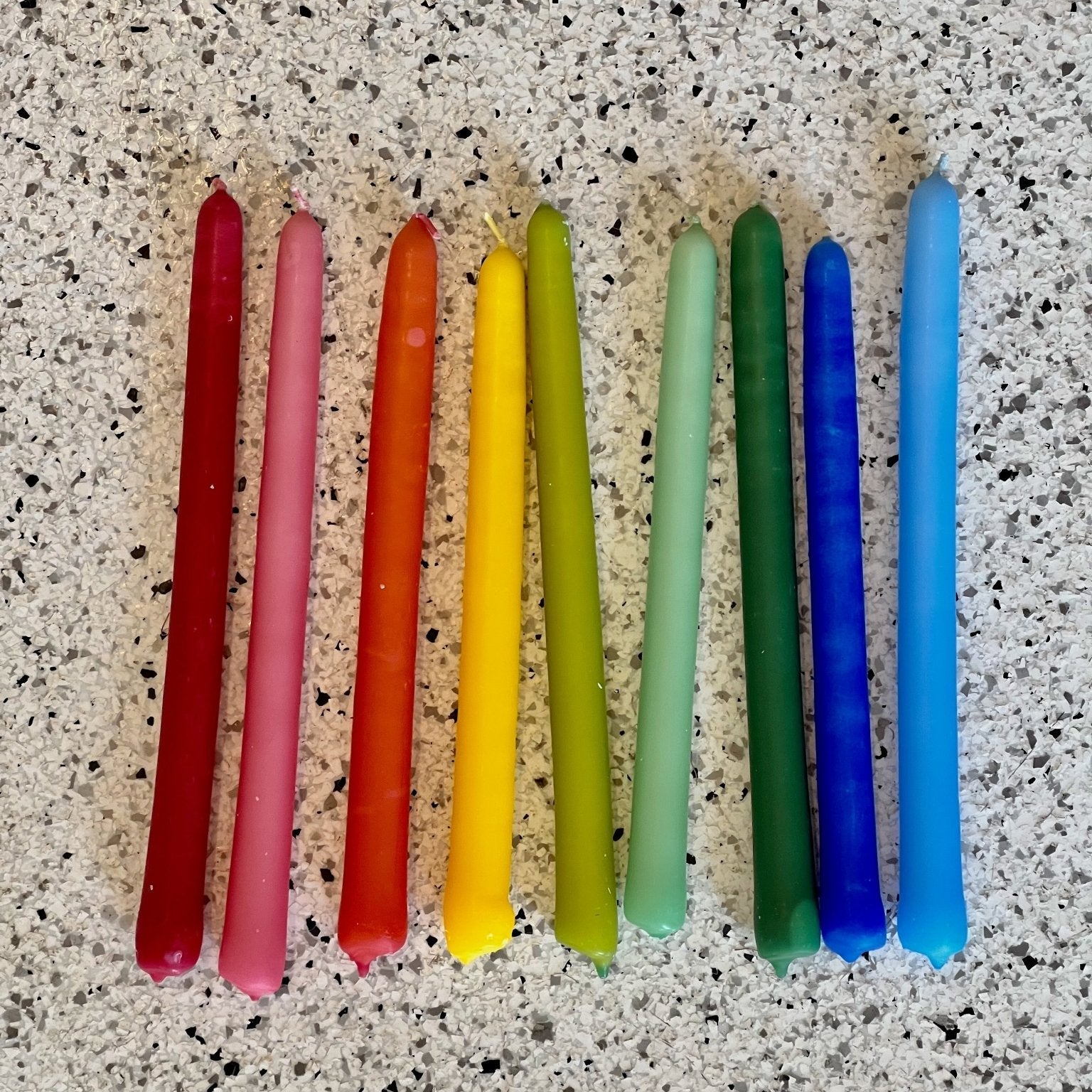 Rainbow 9hr Taper Candle | Individual