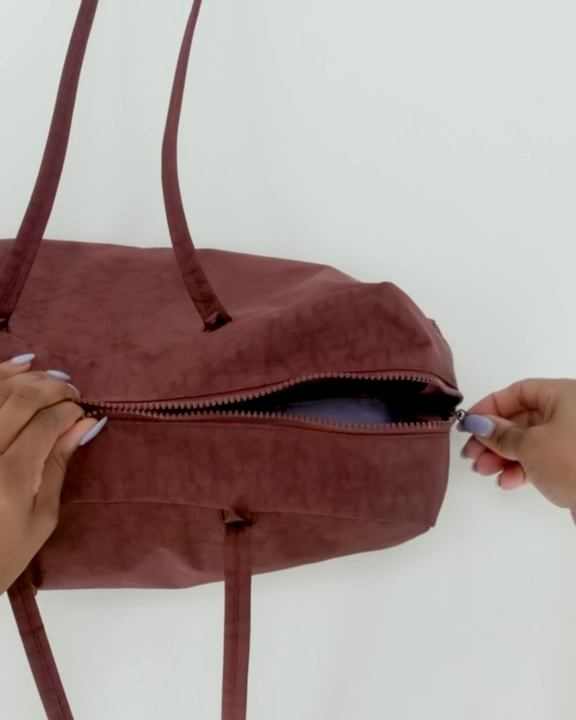 BAGGU Medium Nylon Bowler Bag - Black