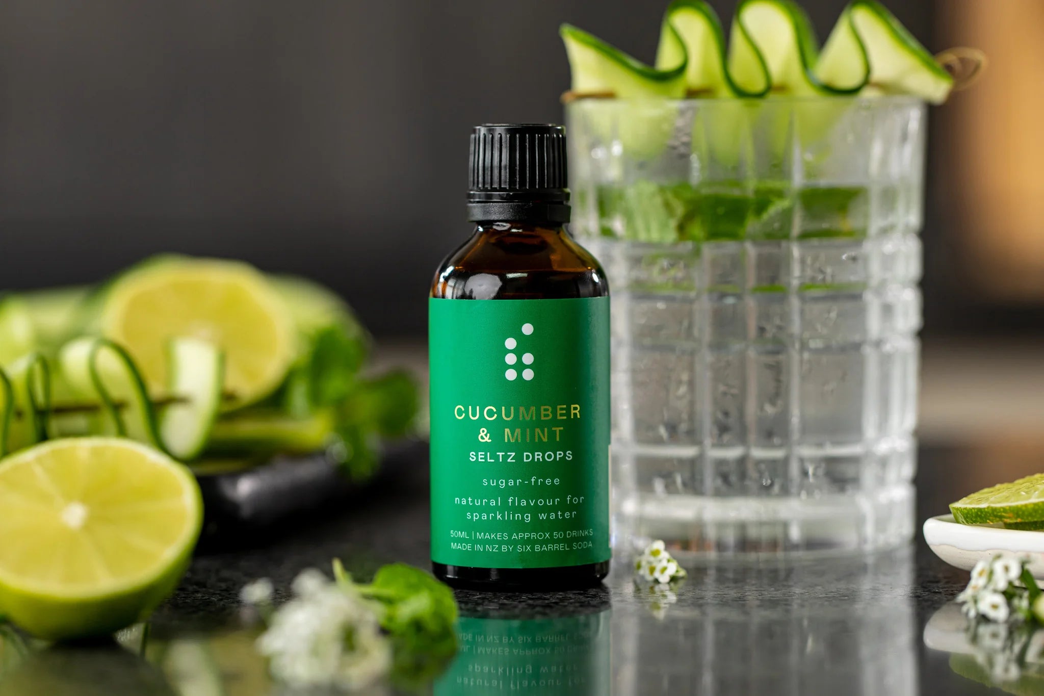 SIX BARREL SODA Cucumber & Mint Seltz Drops