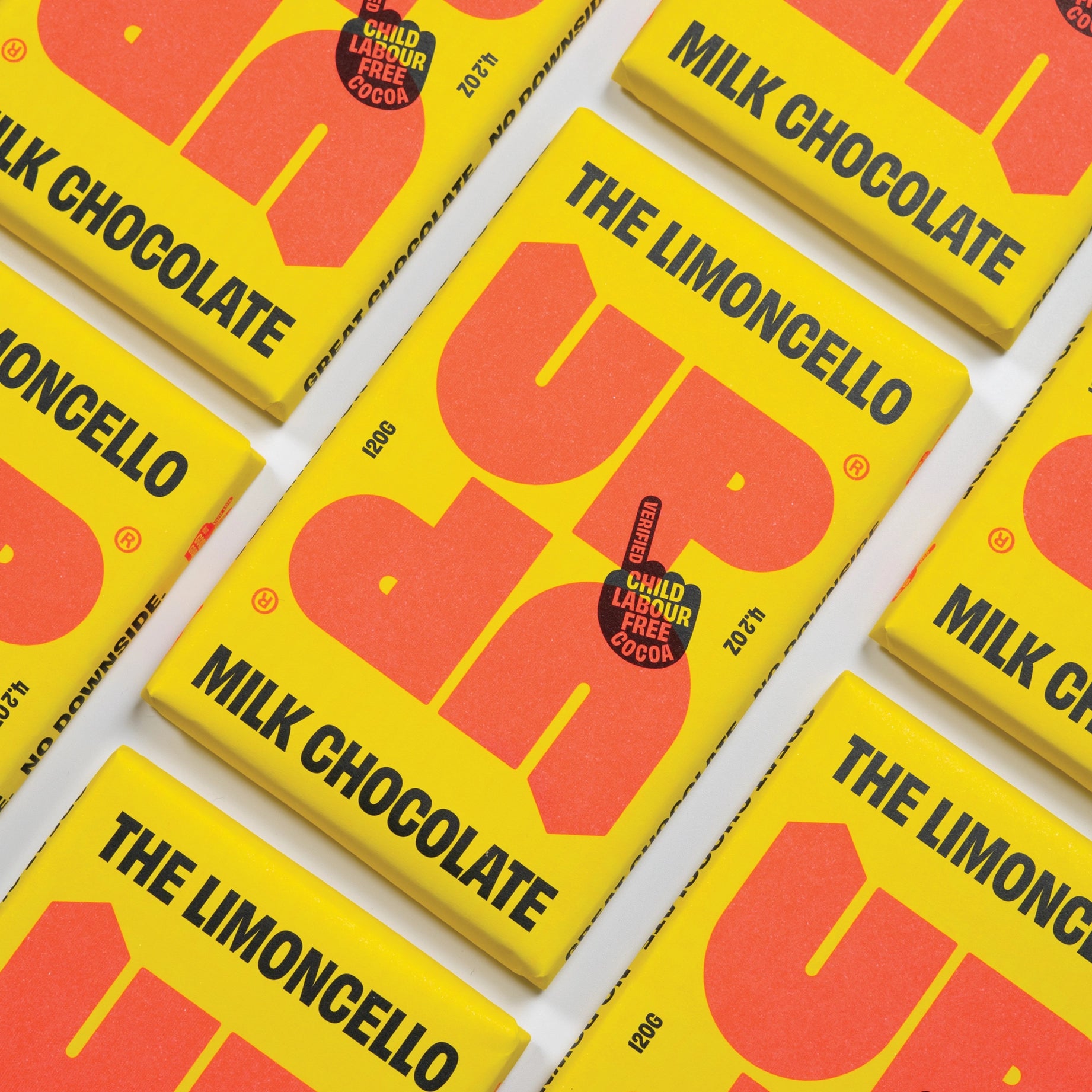 UP-UP CHOCOLATE - Limoncello Milk Chocolate Bar 120g