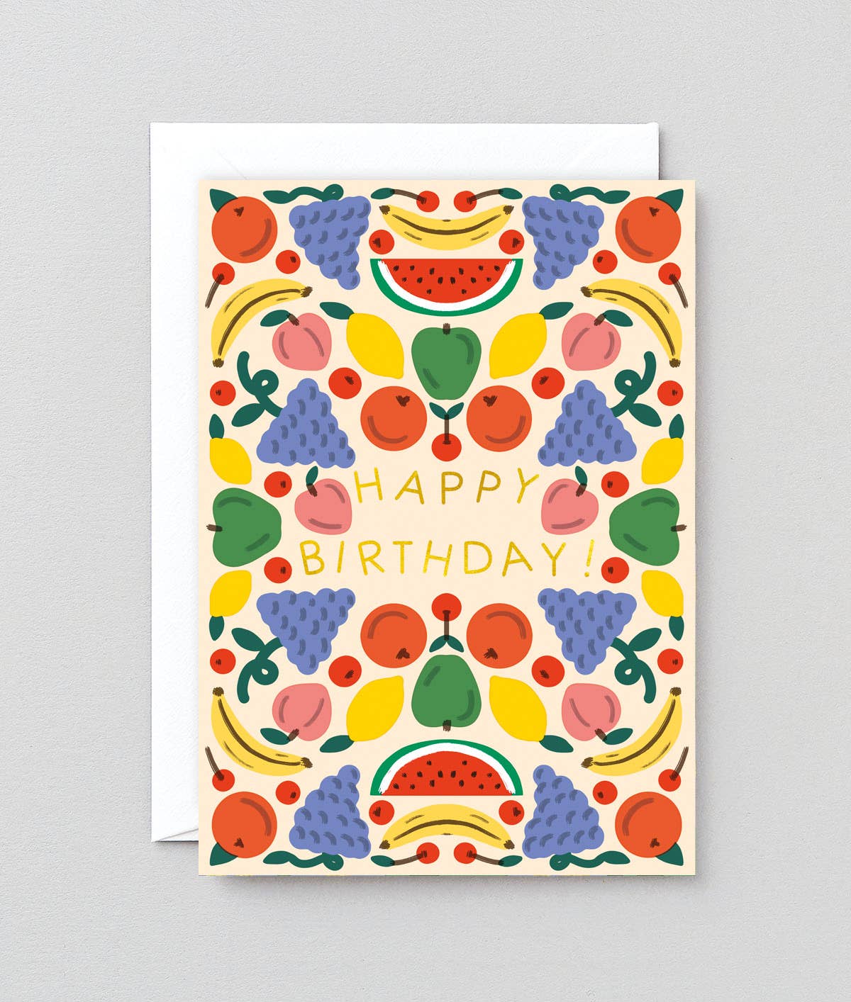 Wrap - 'Happy Birthday Fruits' Greetings Card