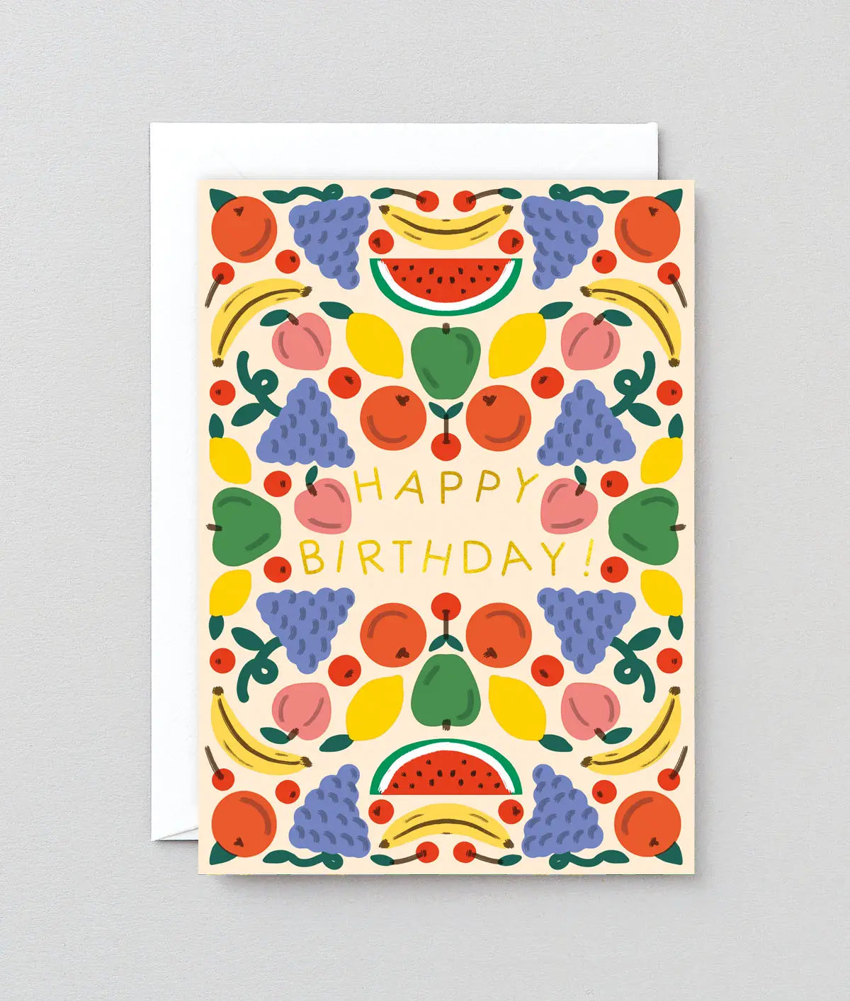 WRAP - 'happy Birthday Fruits' Greetings Card