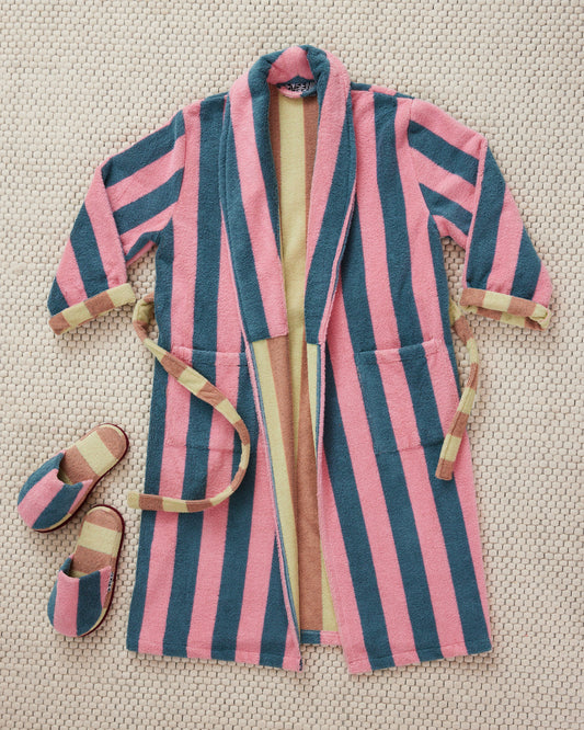 DUSEN DUSEN Martine Stripe Bath Robe bath robe Dusen Dusen S  