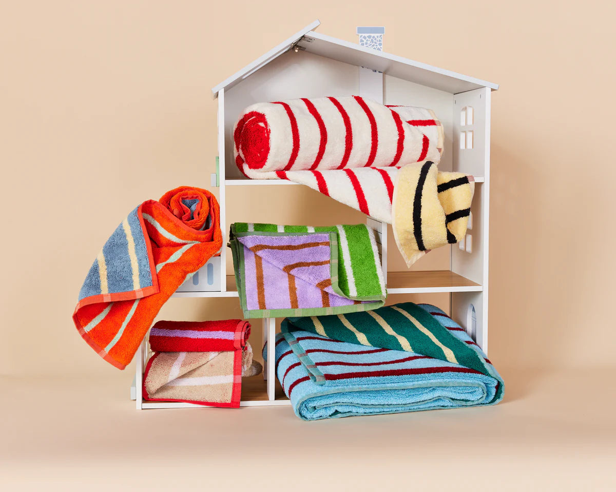 DUSEN DUSEN  House Stripes | Stucco Bath Towel