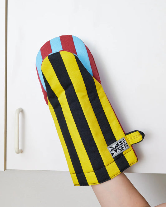 DUSEN DUSEN  Stripe Oven Mitt | Mustard Oven Mitts & Pot Holders Dusen Dusen   