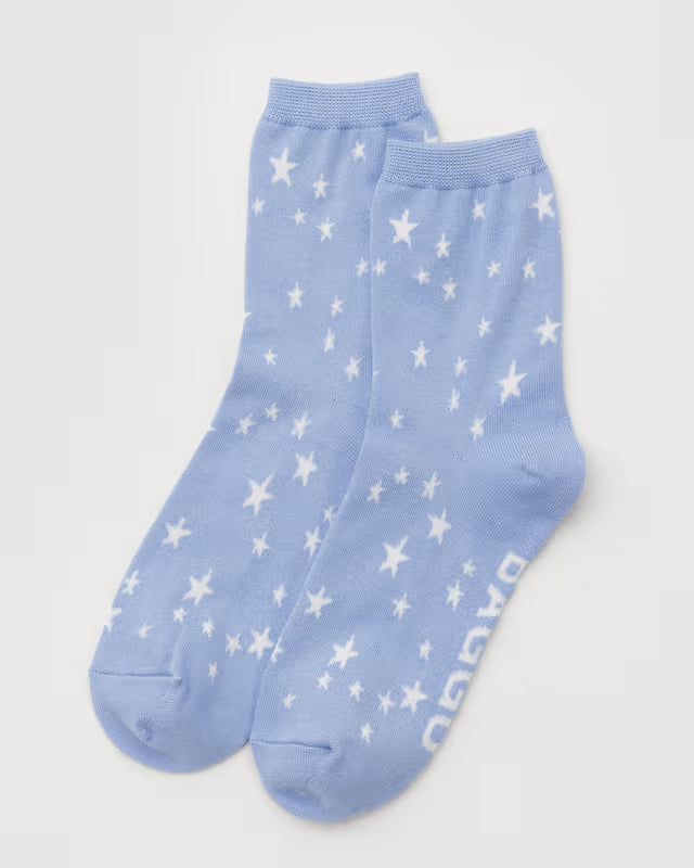 BAGGU Crew Sock - Blue Star