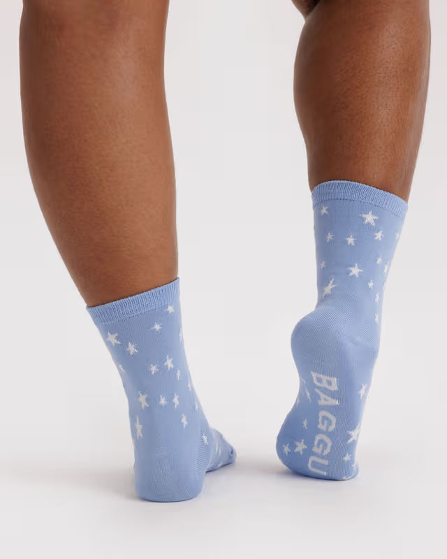 BAGGU Crew Sock - Blue Star