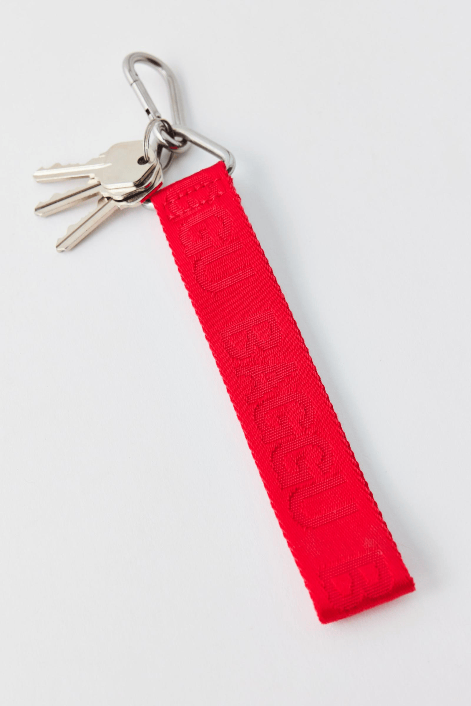 BAGGU Logo Keychain Red