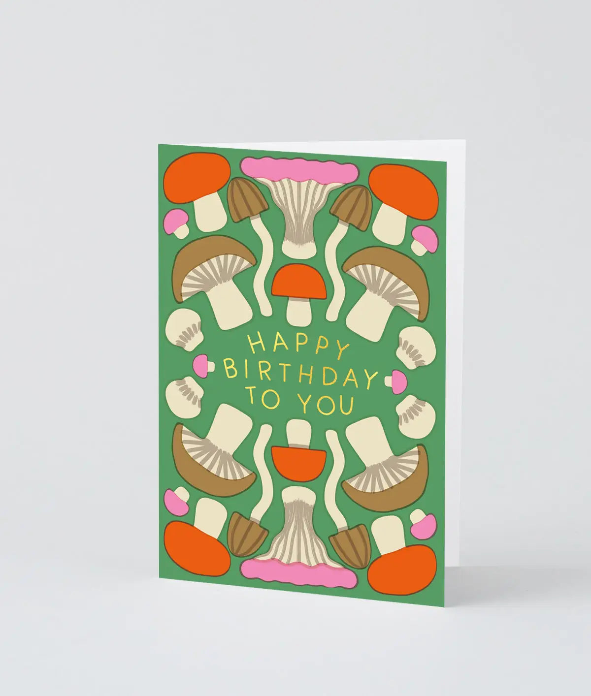 WRAP  - Happy Birthday Mushrooms Greeting Card