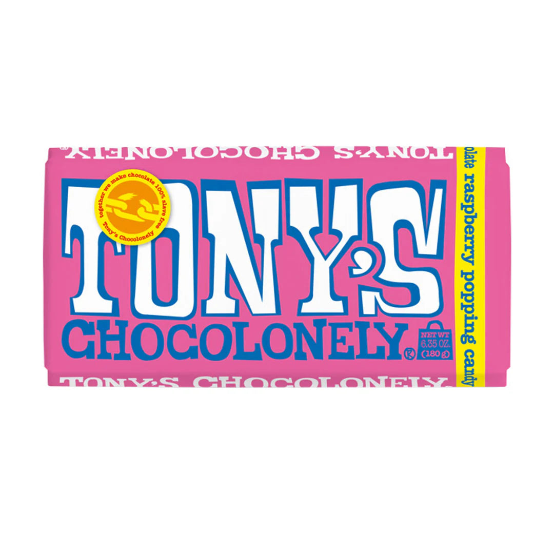 Tony's Chocolonely White Raspberry Popping Candy