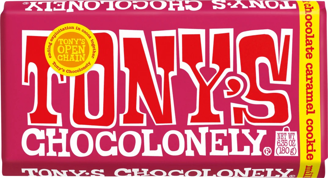 Tony's Chocolonely Milk Chocolate Caramel Cookie Bar