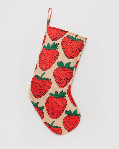 BAGGU Holiday Stocking - Strawberry Christmas Stocking Baggu   