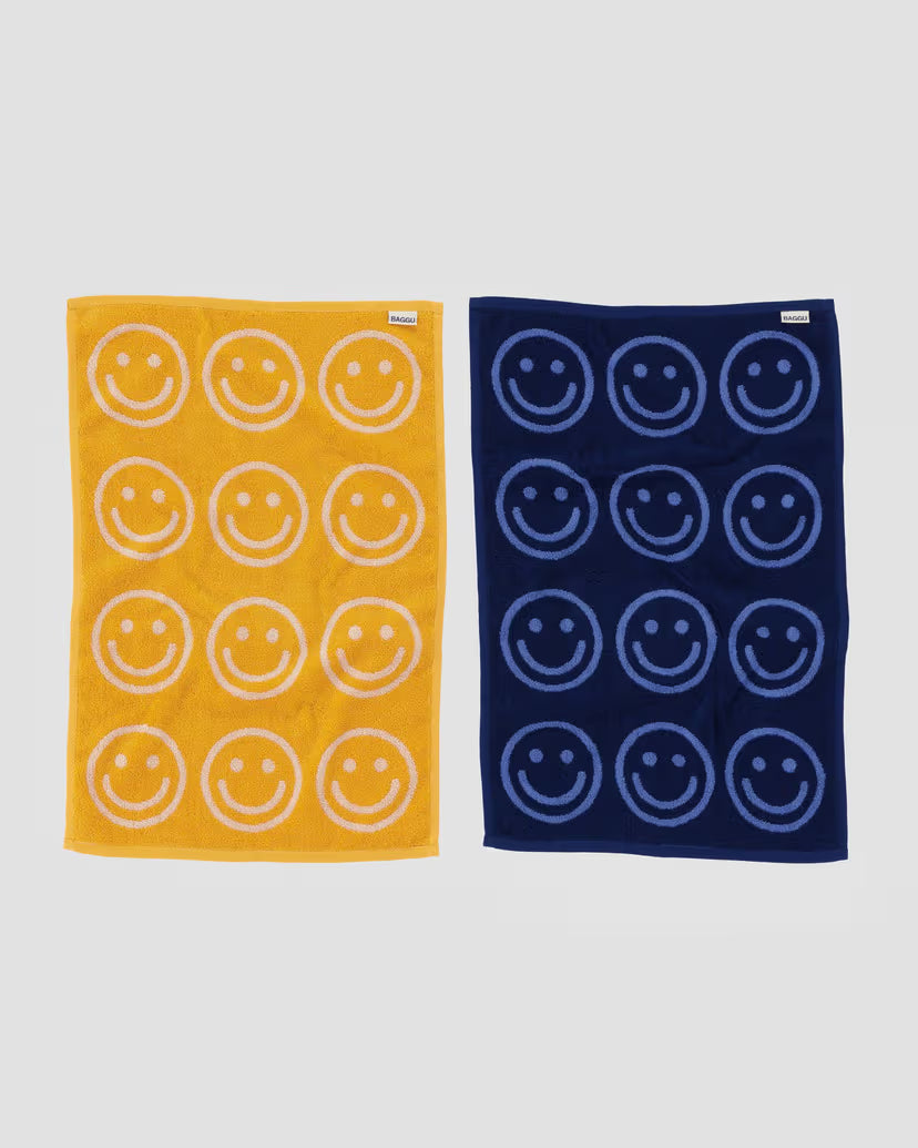BAGGU - Hand Towel Set of 2 - Happy Blue Marigold