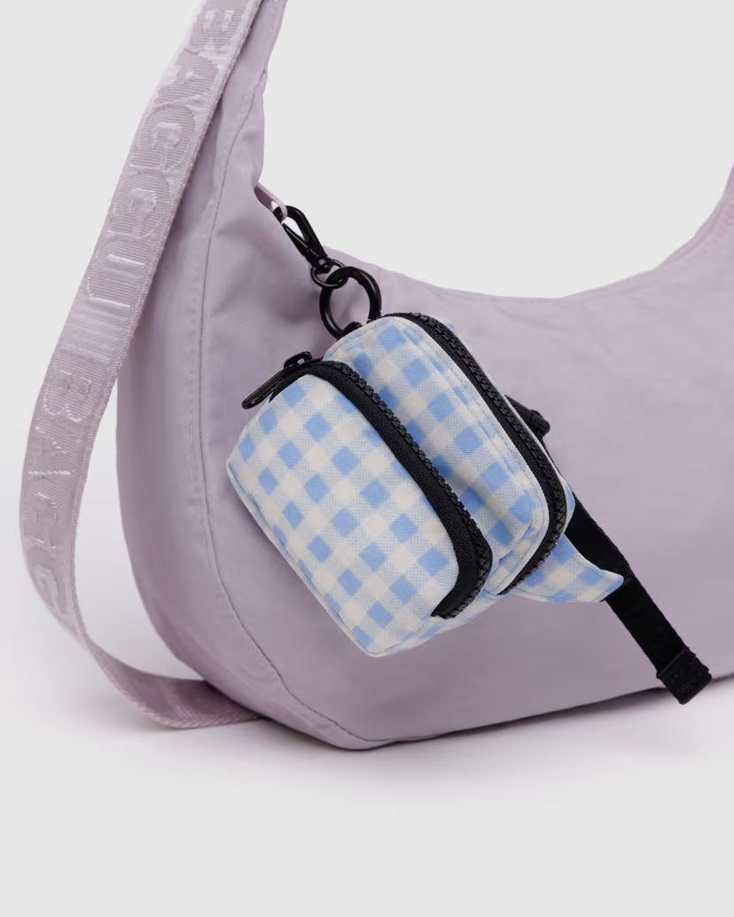 BAGGU - Fanny Pack Charm - Light Blue Gingham