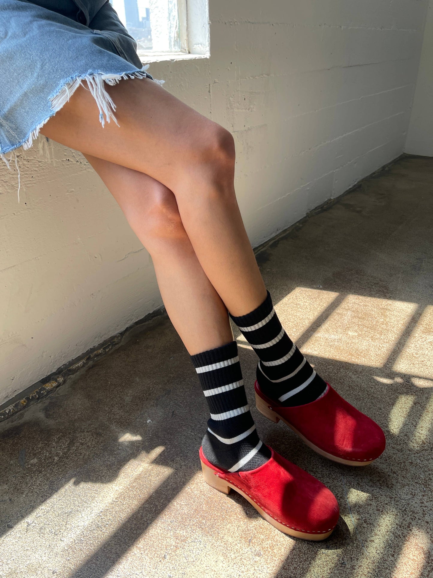 Le Bon Shoppe - Striped Boyfriend Socks  Le Bon Shoppe   