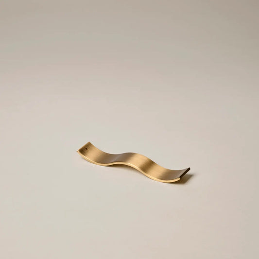 GENTLE HABITS Brass Wave Incense Holder